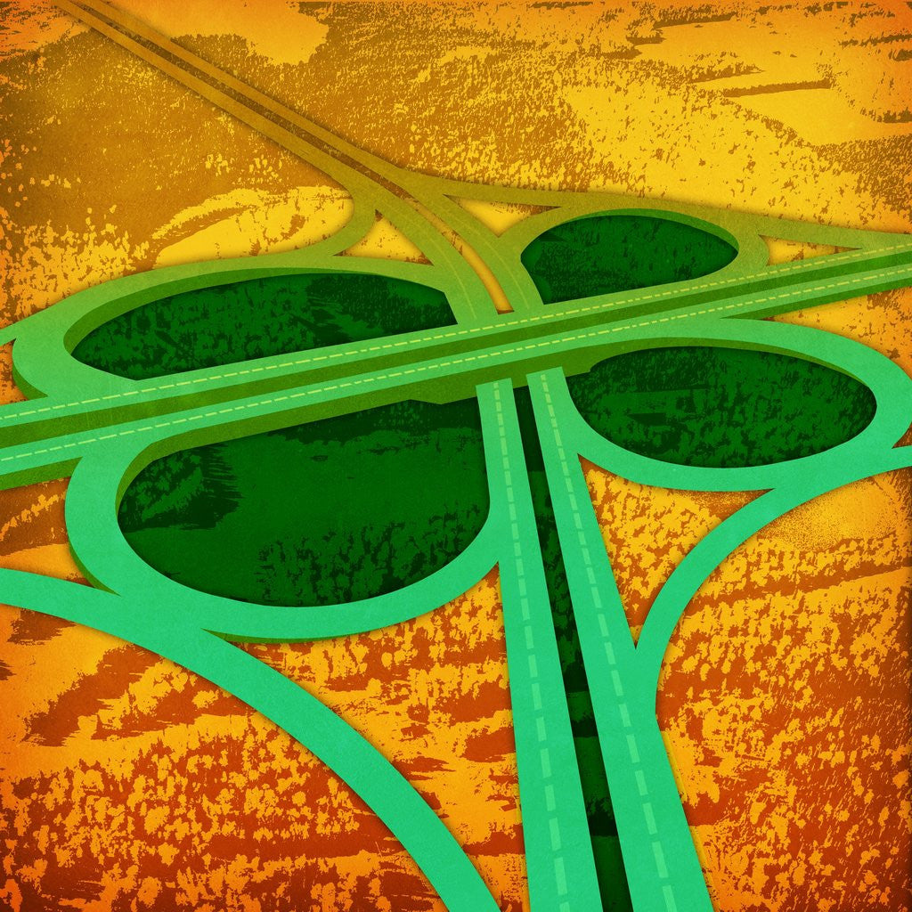 Detail of Green clover overpass by Anonymous