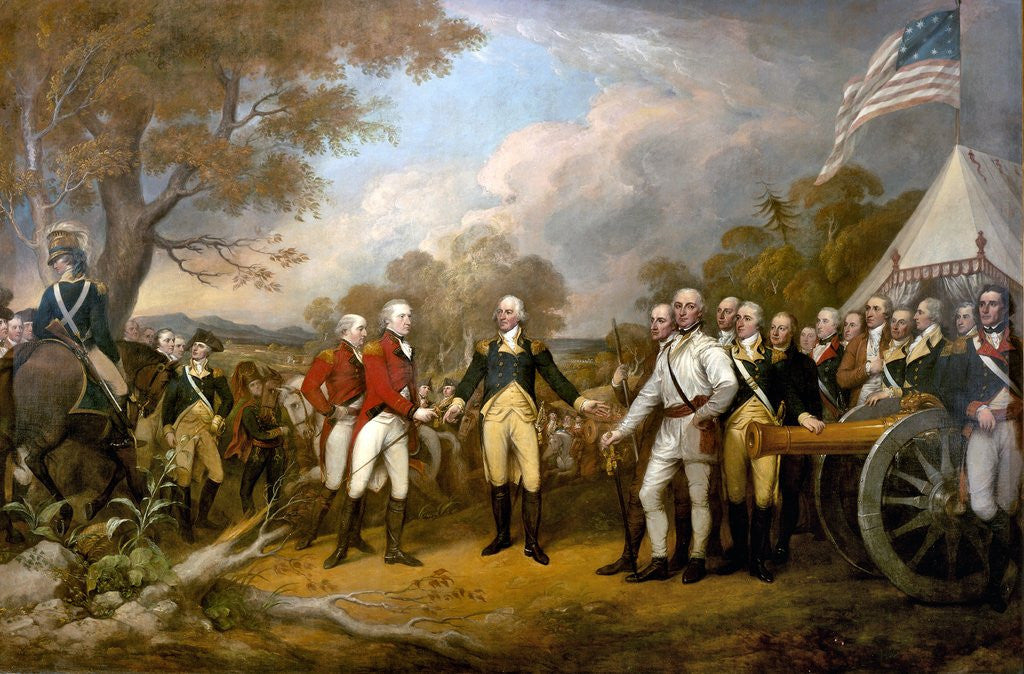 Detail of Surrender of General Burgoyne by John Trumbull