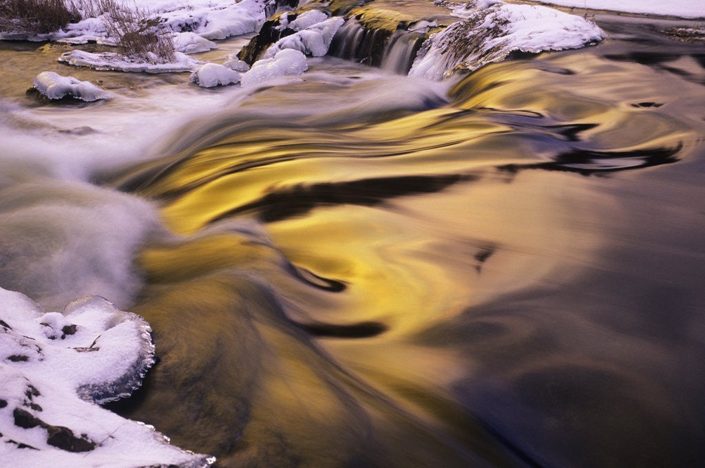 Detail of Evening Sky Reflected in Rapids, Junction Creek, Walden, Ontario, Canada by Anonymous