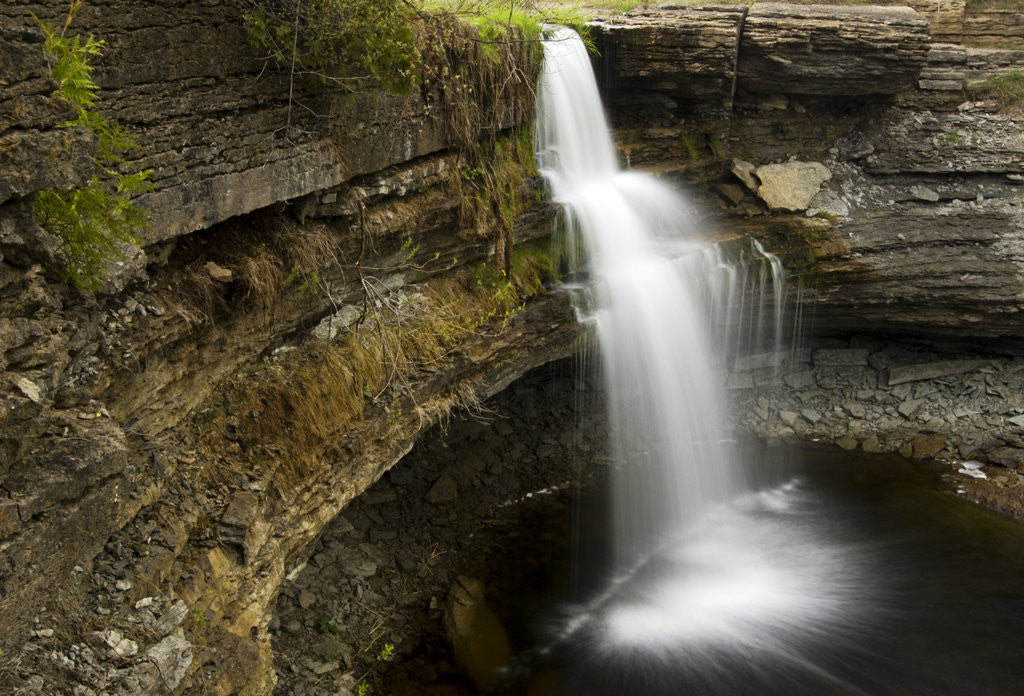 Detail of High Falls, Manitoulin Island Near Sheguiandah, Ontario, Canada. by Corbis