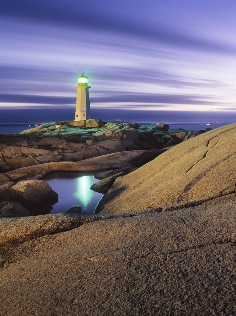Detail of Peggy's Cove Lighthouse, Nova Scotia, Canada. by Anonymous