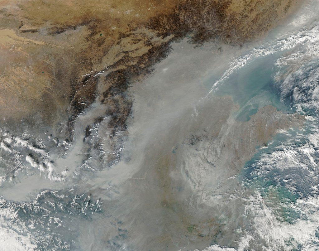 Detail of Dense Smog over Eastern China by Anonymous