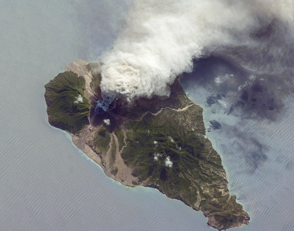 Detail of Soufrière Hills Volcano Erupting on Montserrat by Anonymous