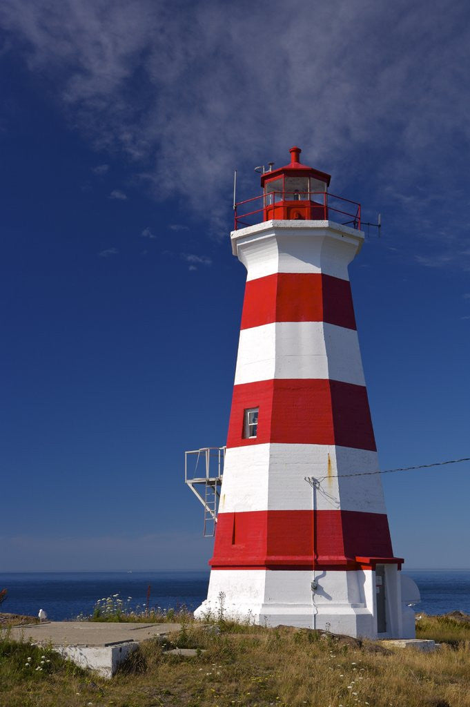 Detail of Western Light, Lighthouse on Briar Island, Bay of Fundy, Digby Neck and Islands Scenic Drive, Highway 217, Nova Scotia, Canada. by Anonymous