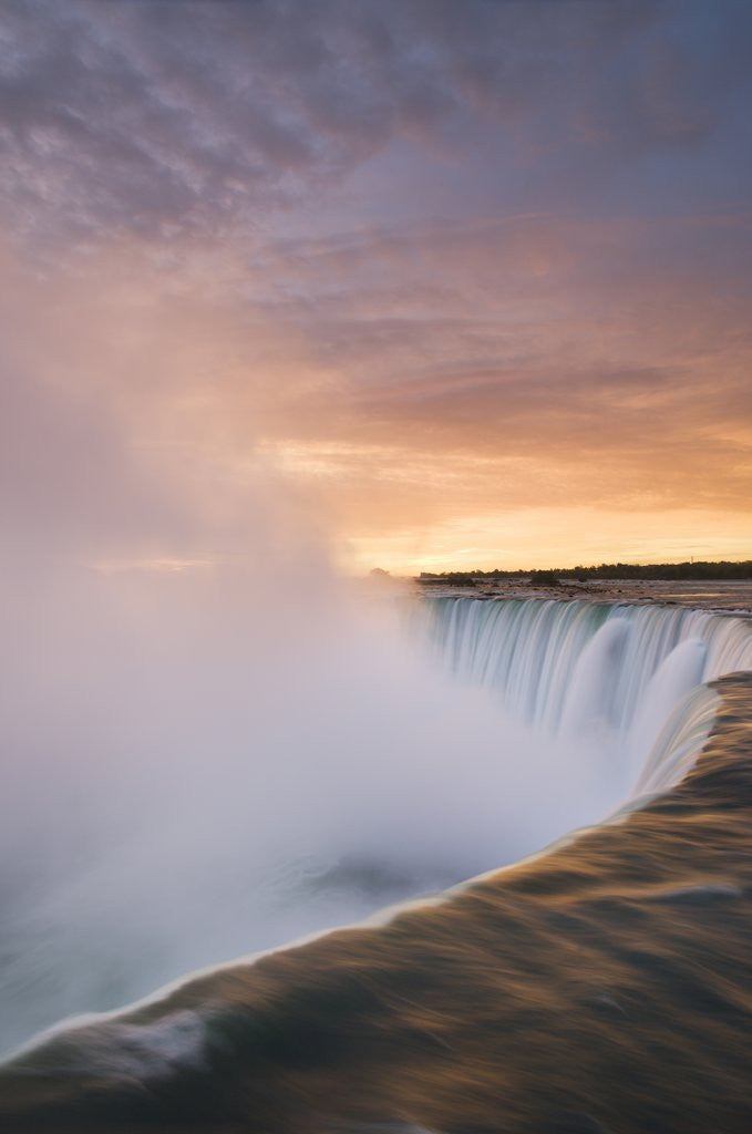 Detail of Horseshoe Falls at Sunset from Table Rock Viewpoint, Niagara Falls, Ontario by Anonymous
