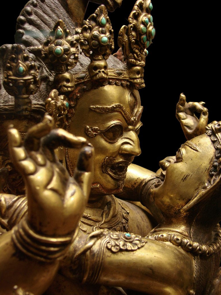 Detail of Detail of Tibetan sculpture of Hayagriva and consort by Anonymous