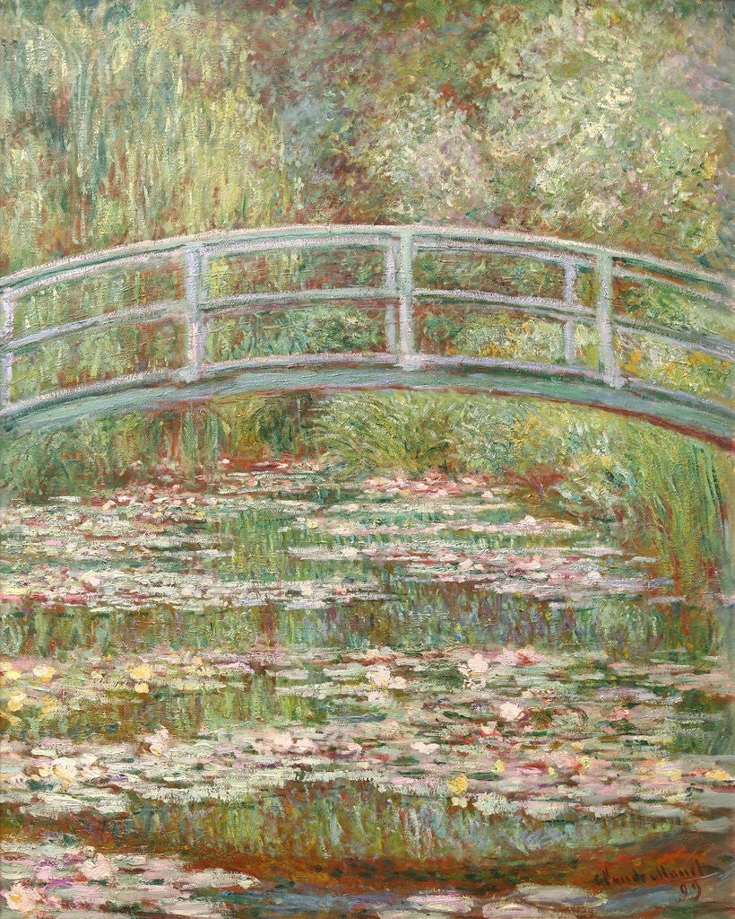 Detail of Bridge over a Pond of Water Lilies by Claude Monet