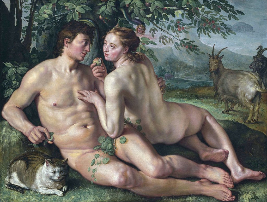 Detail of The Fall of Man by Hendrik Goltzius