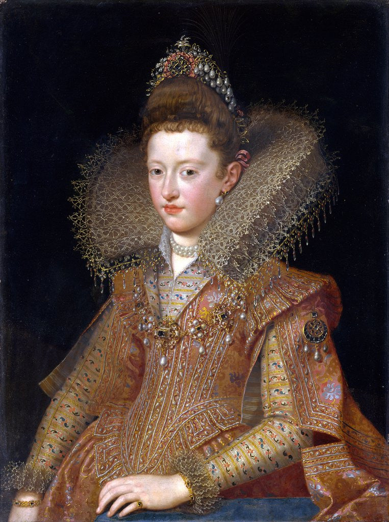 Detail of Margarita Gonzaga, Duchess of Lorraine by Frans Pourbus the Younger