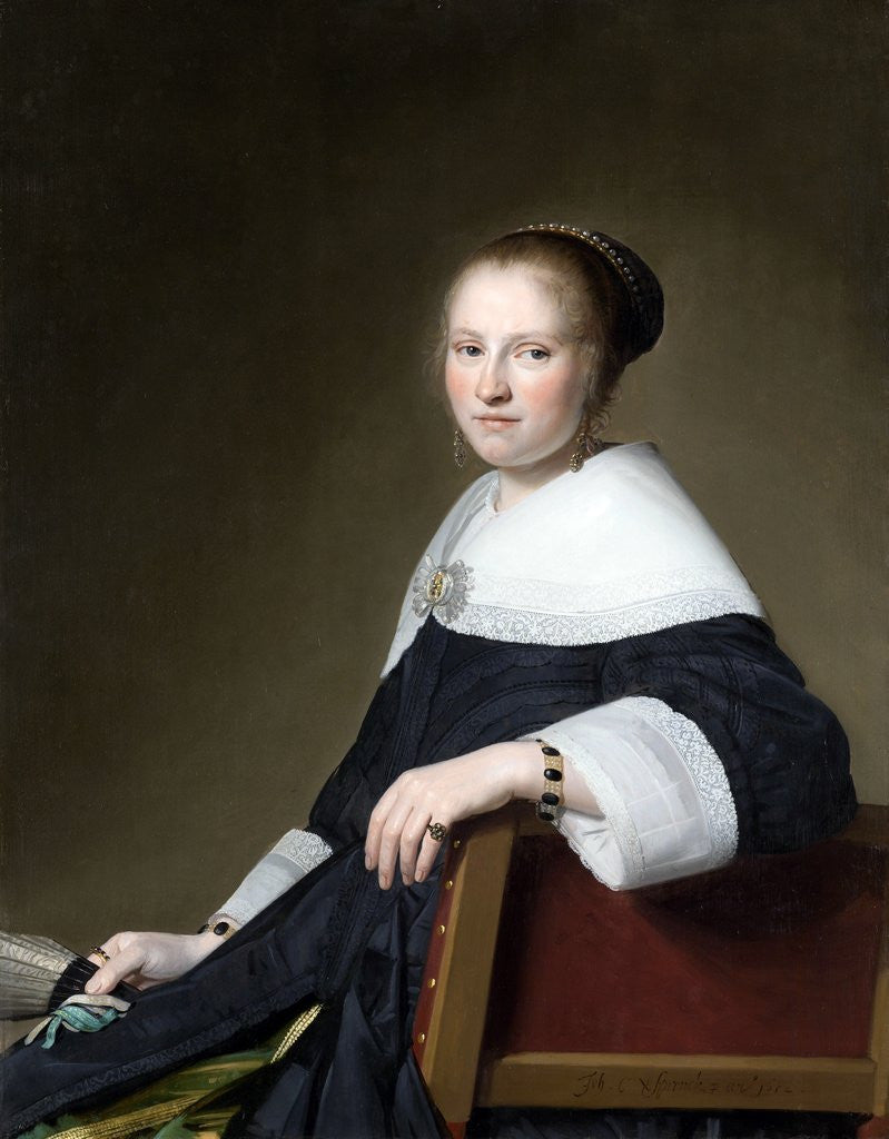 Detail of Maria van Strijp by Jan Verspronck
