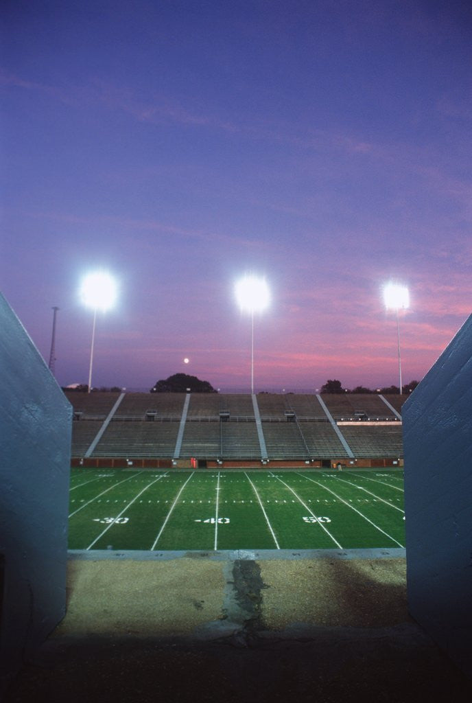 Detail of Empty Football Stadium at Dusk, Tennessee, USA by Corbis