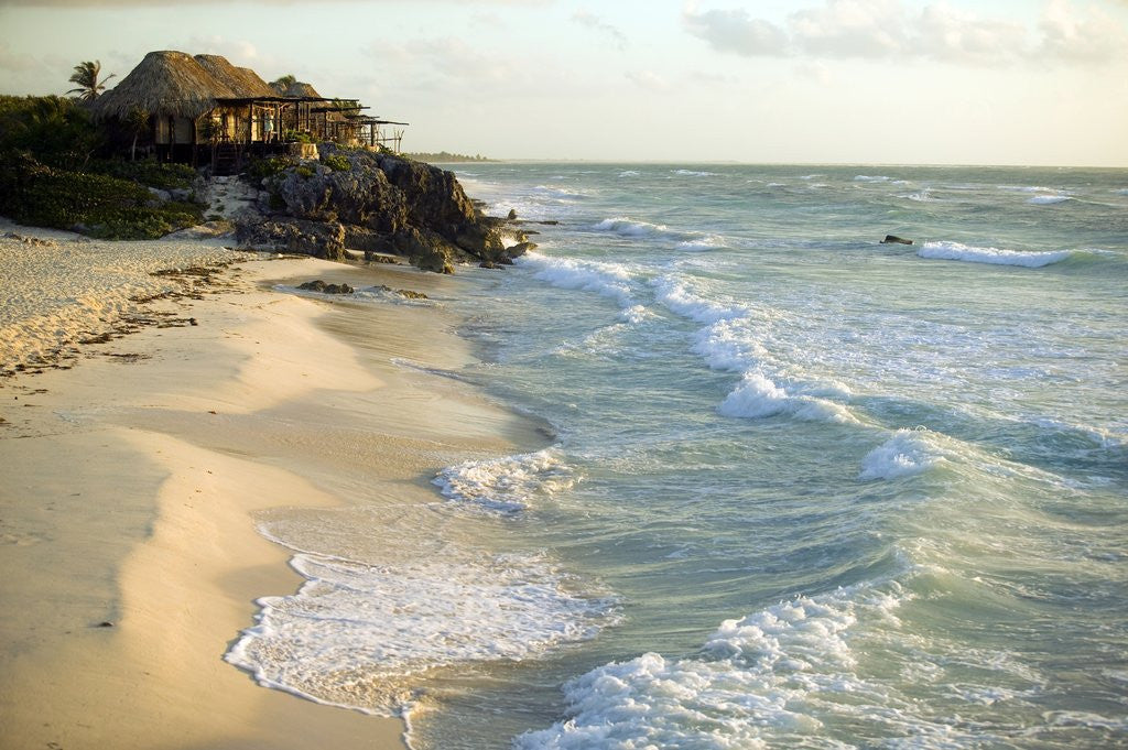 Detail of Resort Hut on the Coastline, Overlooking the Beach, Mexico by Anonymous