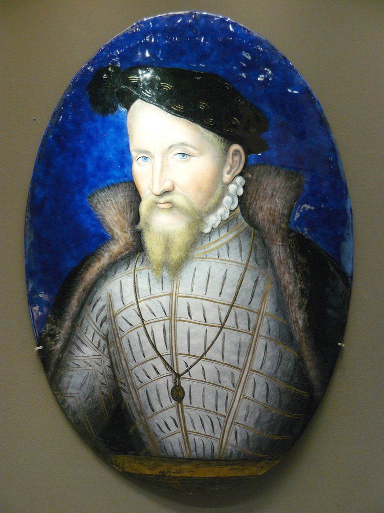Detail of Portrait of Henry II by Leonard Limosin