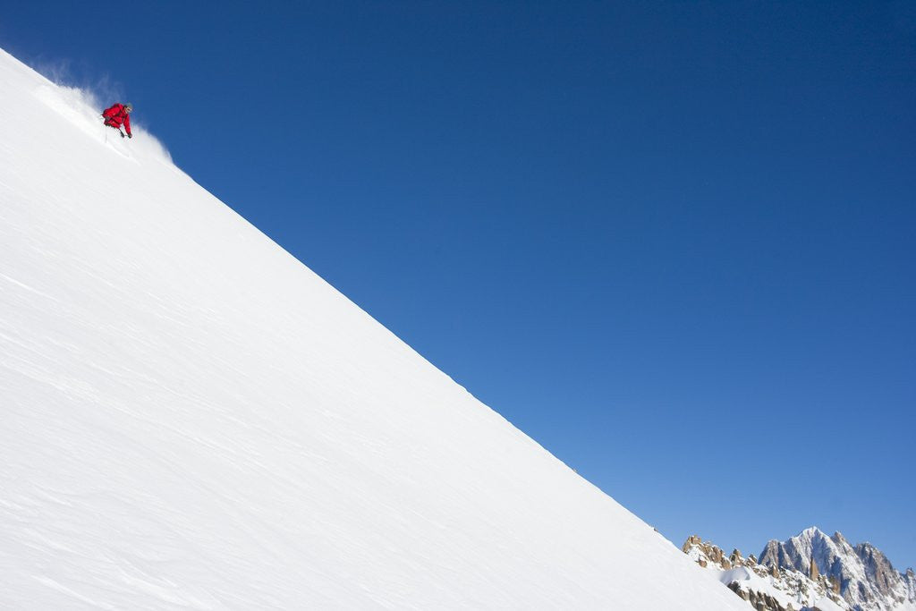 Detail of Backcountry skier on mountain by Anonymous