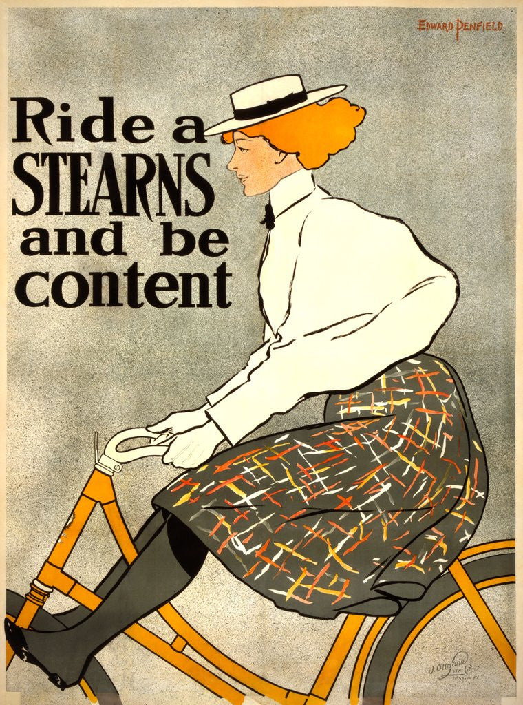 Detail of Ride a Stearns and Be Content by Edward Penfield