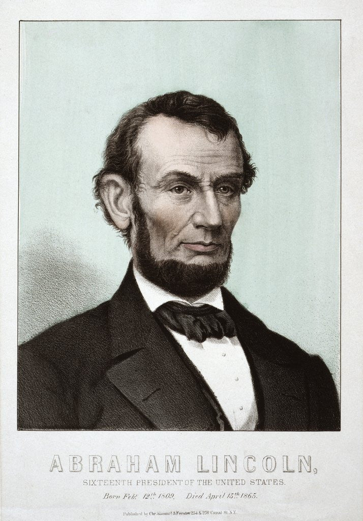 Detail of Portrait of Abraham Lincoln by Anonymous