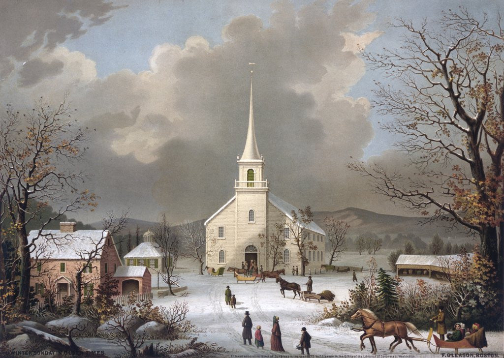 Detail of Winter Sunday in Olden Times by Anonymous