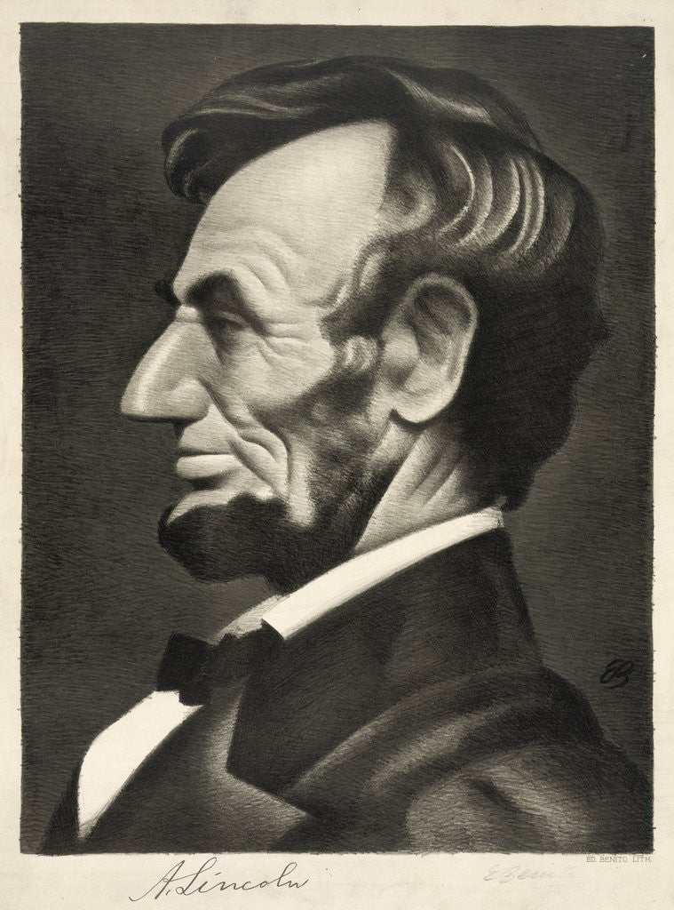 Detail of Portrait of Abraham Lincoln by Anonymous