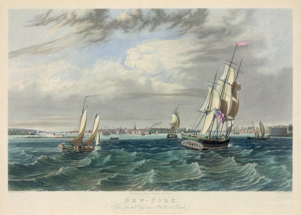 Detail of New York Harbor by Anonymous