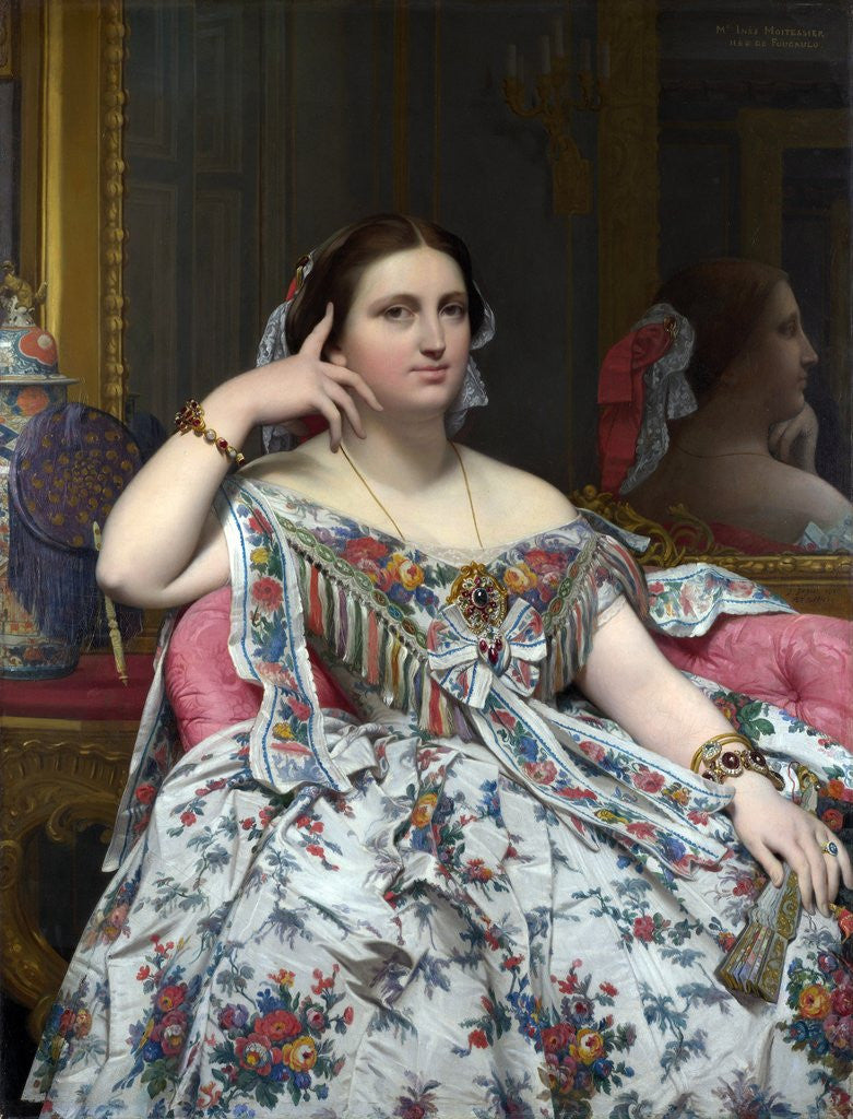 Detail of Madame Moitessier by Jean-Auguste-Dominique Ingres