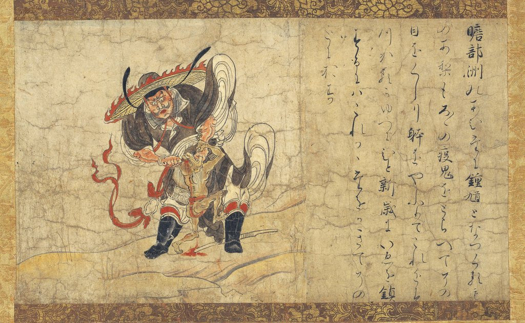 Detail of Shoki from Extermination of Evil hanging scroll by Anonymous