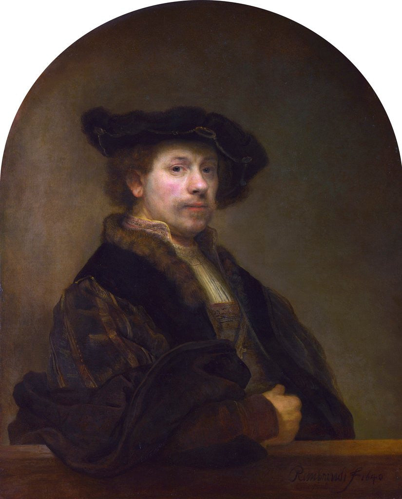 Detail of Self Portrait at the Age of 34 by Rembrandt van Rijn