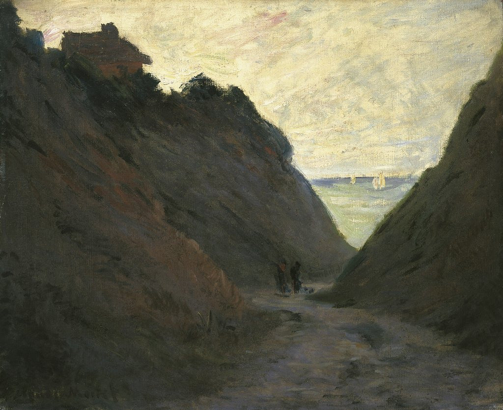 Detail of The Sunken Road in the Cliff at Varengeville by Claude Monet