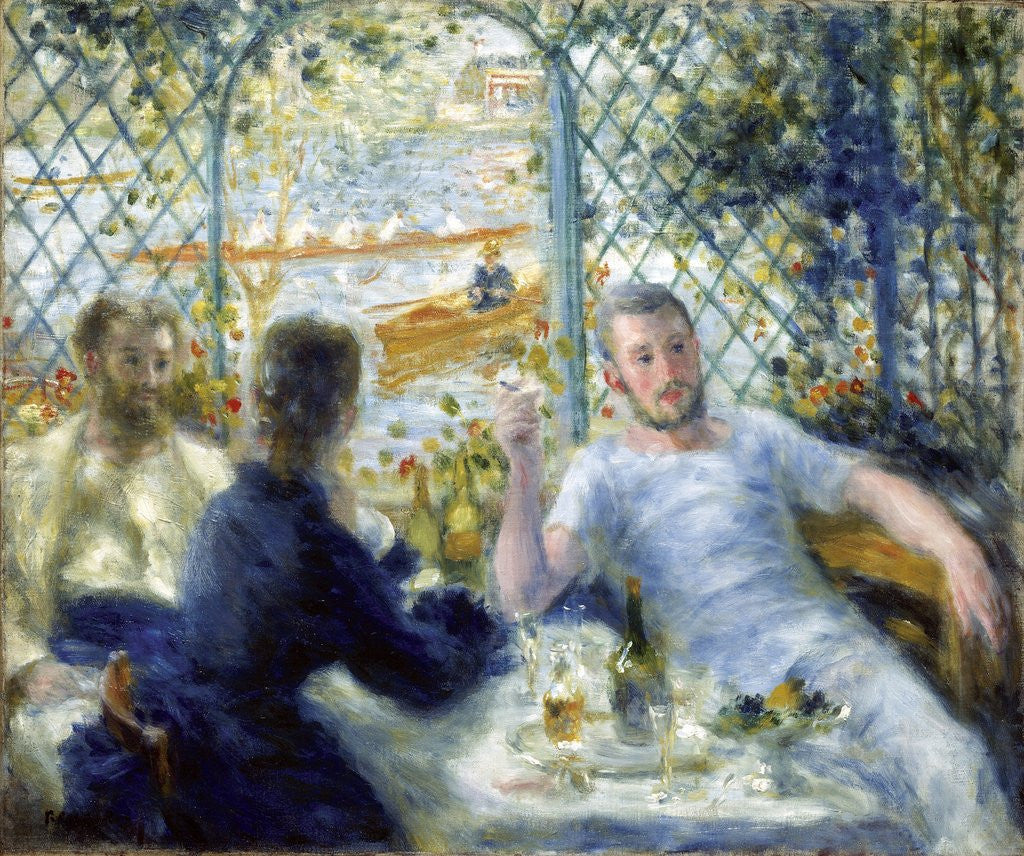 Detail of Lunch at the Restaurant Fournaise (The Rowers' Lunch) by Pierre-Auguste Renoir