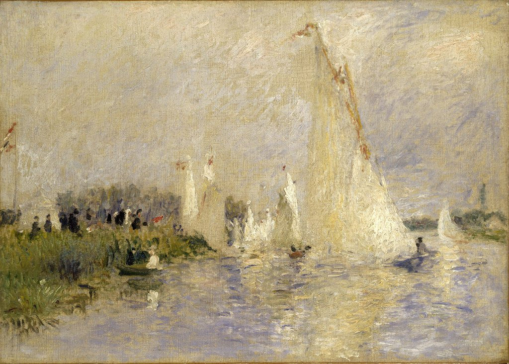 Detail of Regatta at Argenteuil by Pierre-Auguste Renoir