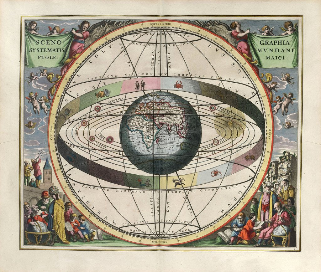 Detail of Plate 2 from Harmonia Macrocosmica by Andreas Cellarius