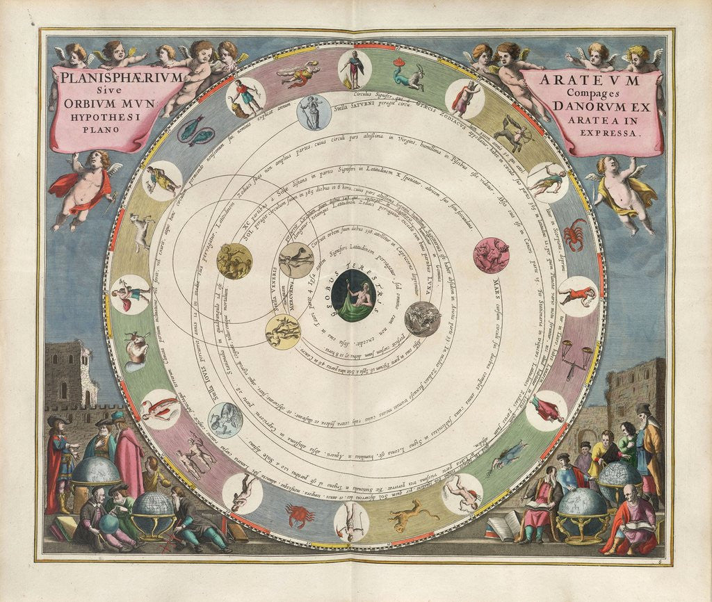 Detail of Plate 8 from Harmonia Macrocosmica by Andreas Cellarius