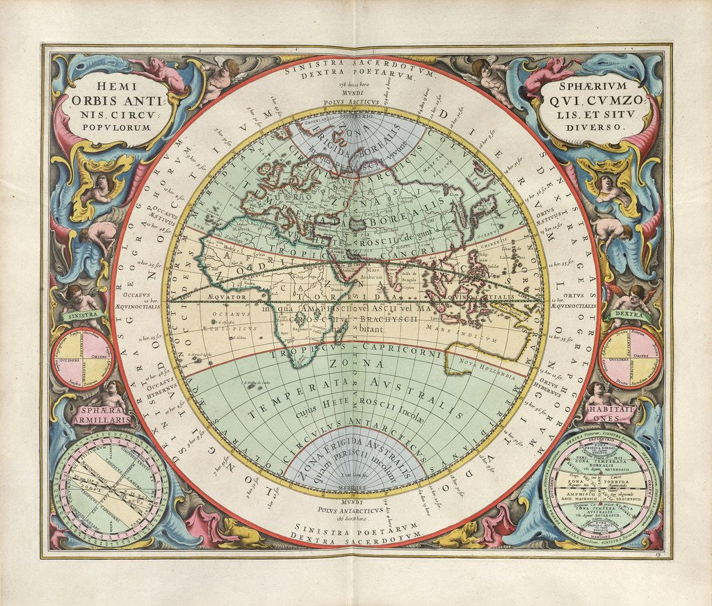 Detail of Plate 13 from Harmonia Macrocosmica by Andreas Cellarius