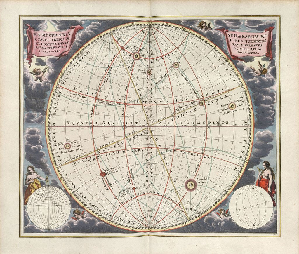 Detail of Plate 12 from Harmonia Macrocosmica by Andreas Cellarius