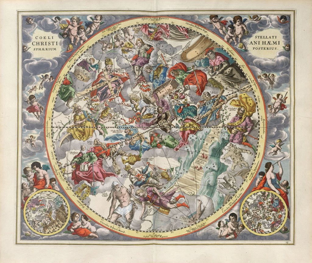 Detail of Plate 23 from Harmonia Macrocosmica by Andreas Cellarius