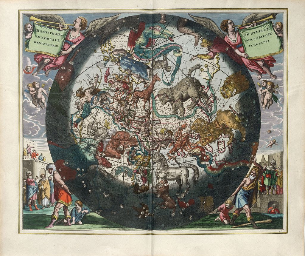 Detail of Plate 26 from Harmonia Macrocosmica by Andreas Cellarius