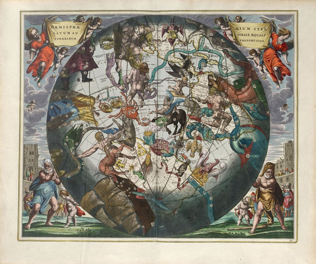 Detail of Plate 29 from Harmonia Macrocosmica by Andreas Cellarius