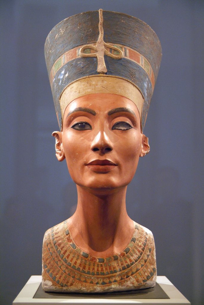 Detail of Bust of Nefertiti by Corbis