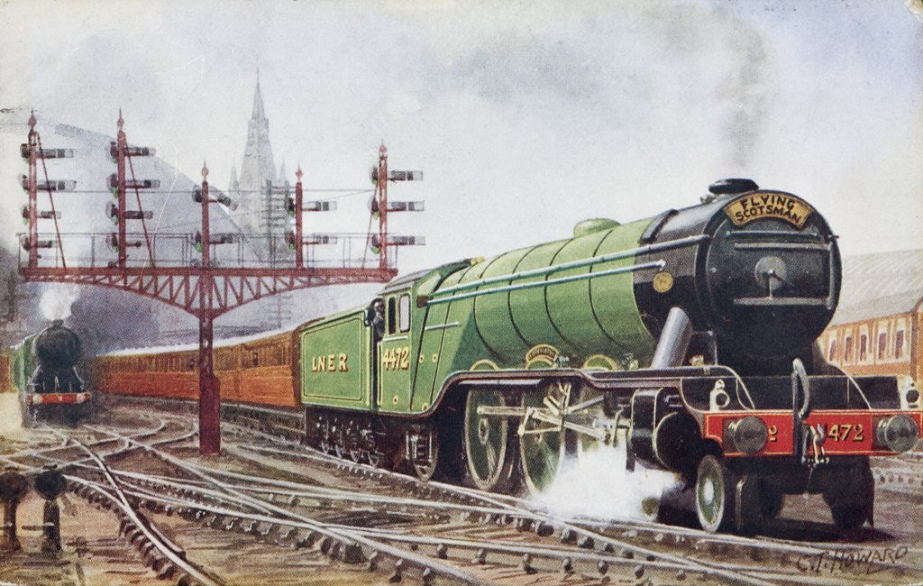 Detail of Flying Scotsman steam locomotive by Anonymous
