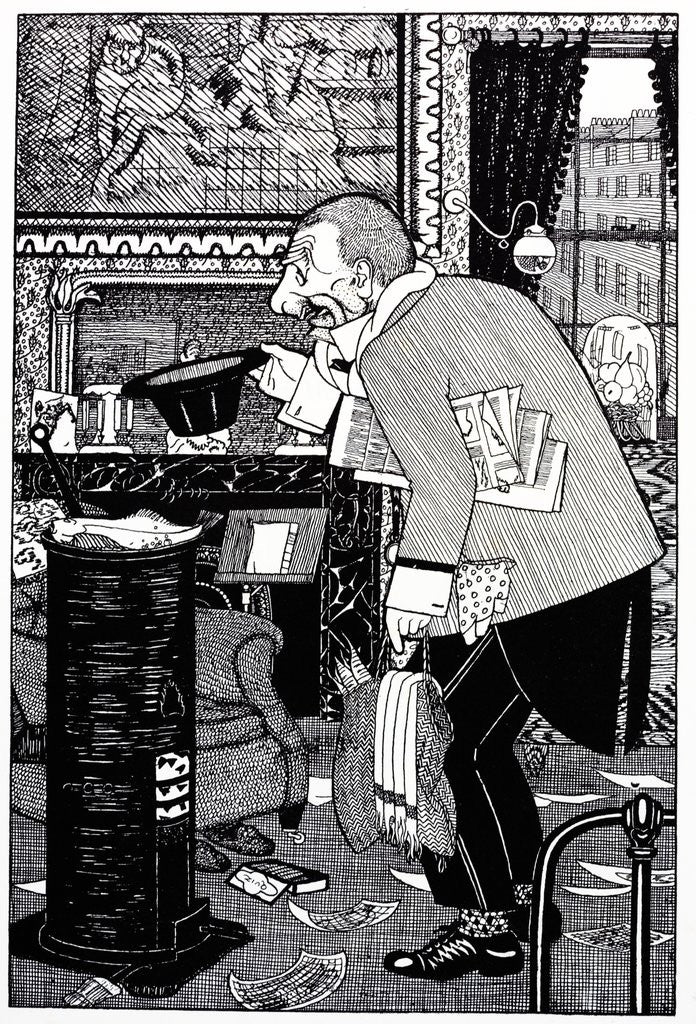 Detail of Caricature of impressionist painter Walter Richard Sickert by Anonymous