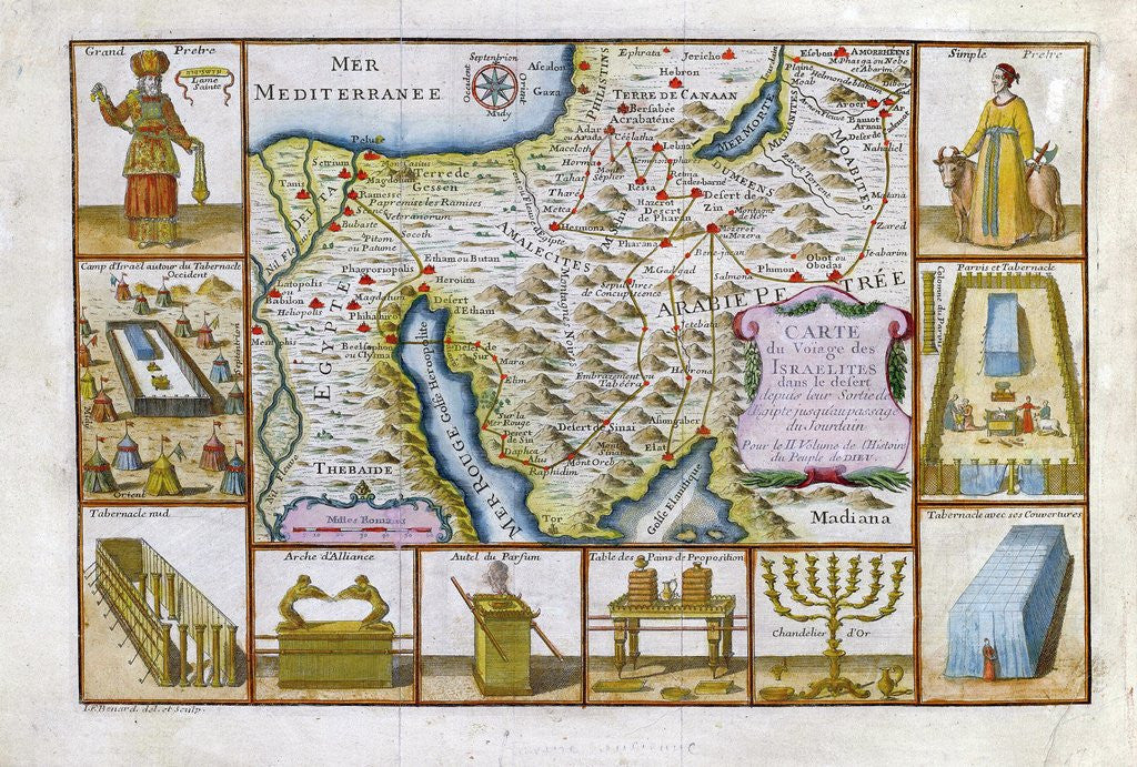 Detail of 18th century map of Egypt, Arabia and the Middle East by Anonymous