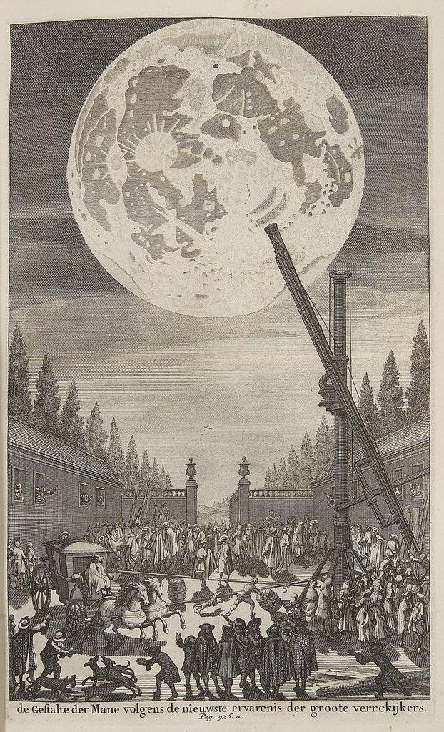Detail of Etching of lunar disk by Jan Goeree