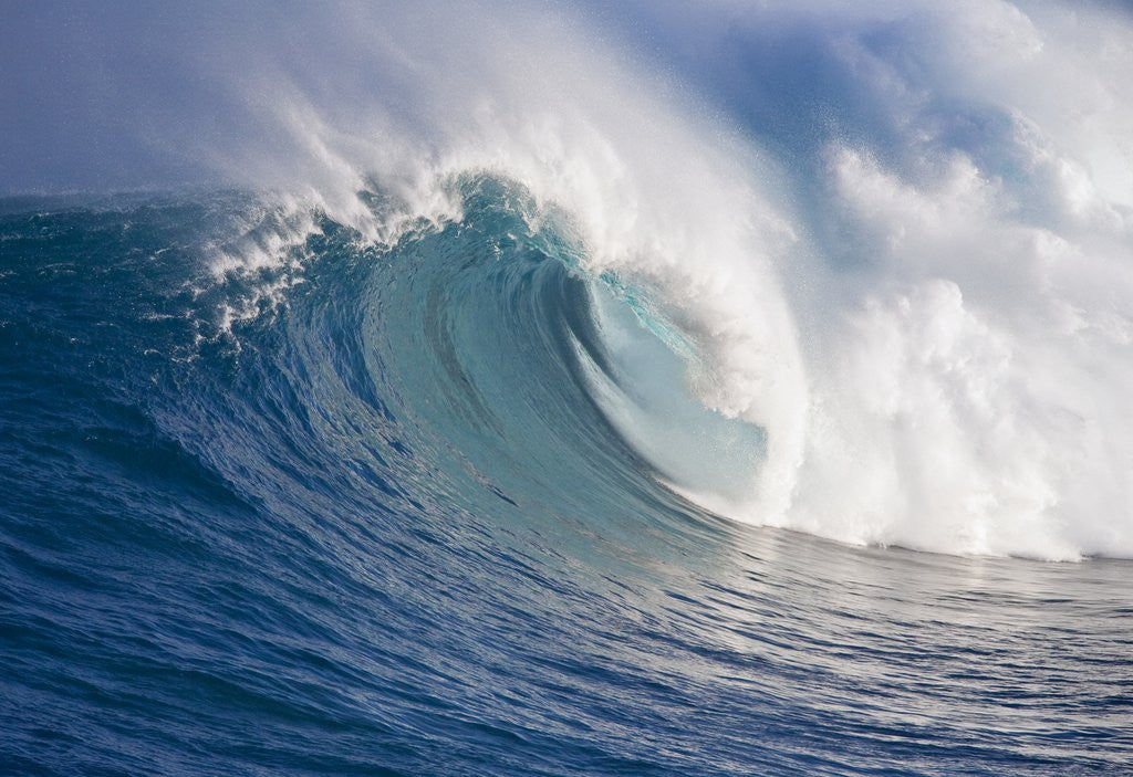 Detail of Breaking waves at a surfing area called Peahi, north shore of Maui, Hawaii by Anonymous