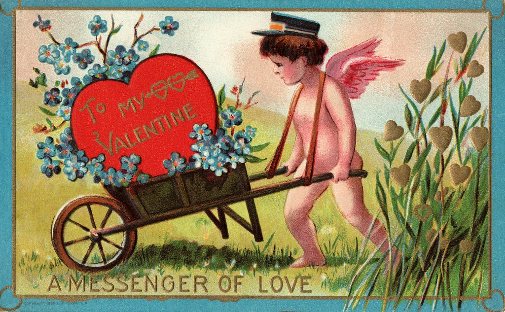 Detail of Messenger of Love postcard by Anonymous