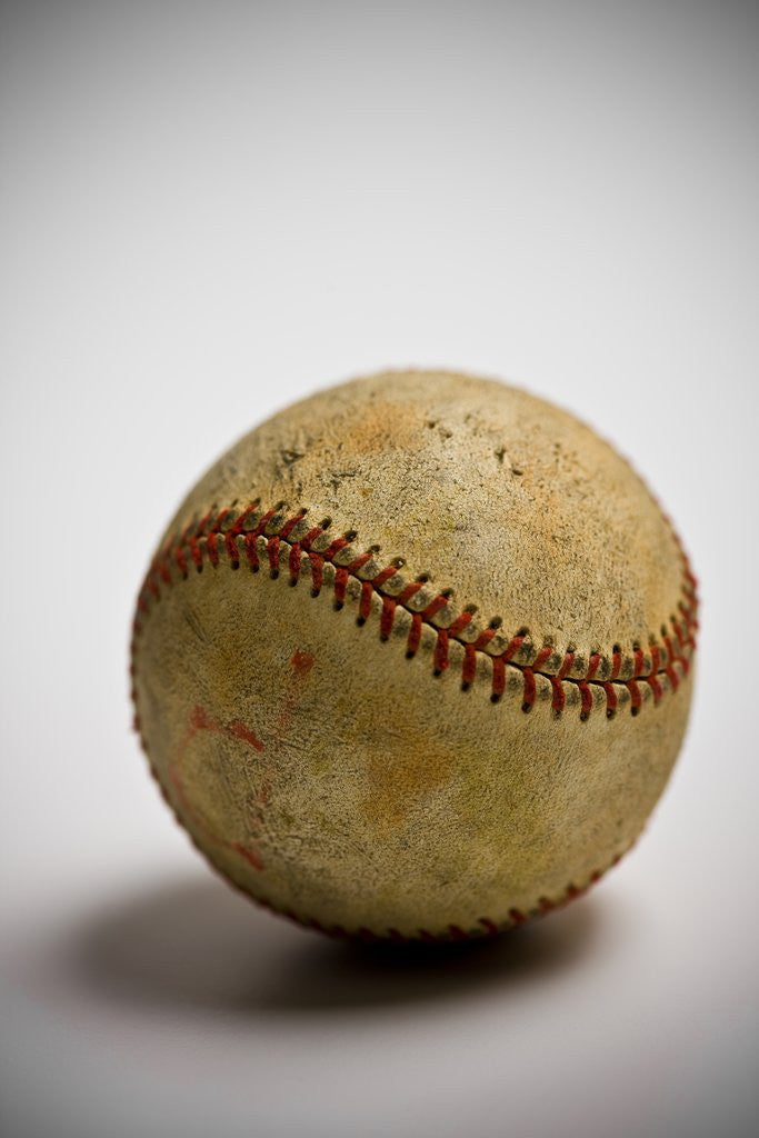 Detail of Close-up of worn baseball by Corbis