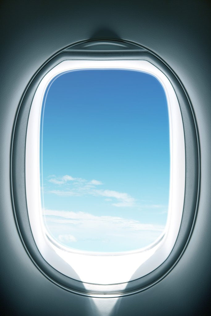 Detail of Close-up of airplane window by Anonymous