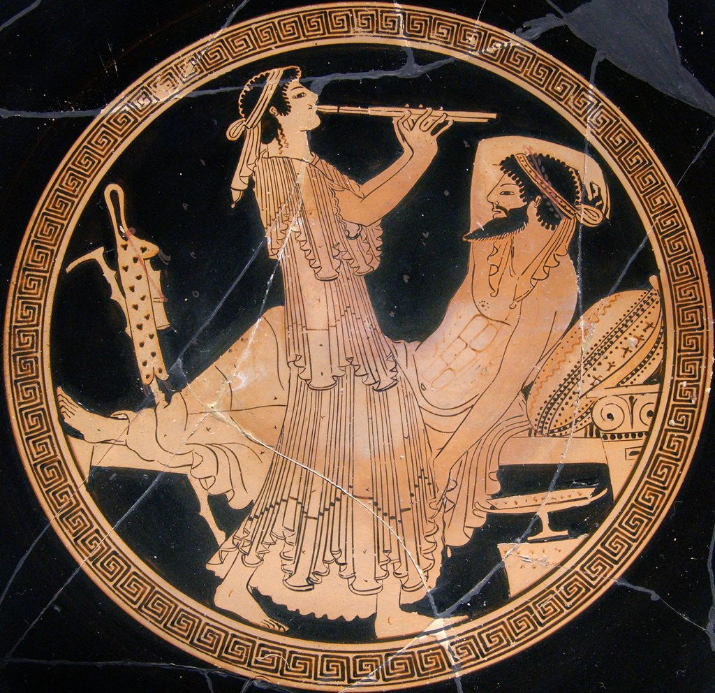 Detail of Tondo from an Attic red-figure cup by the Colmar Painter by Anonymous
