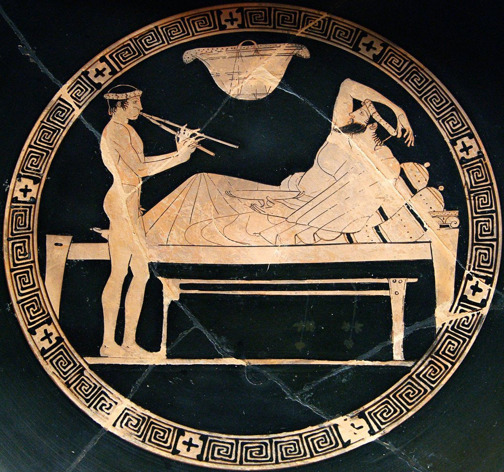 Detail of Tondo of an Attic red-figure cup by the Euaion Painter by Anonymous