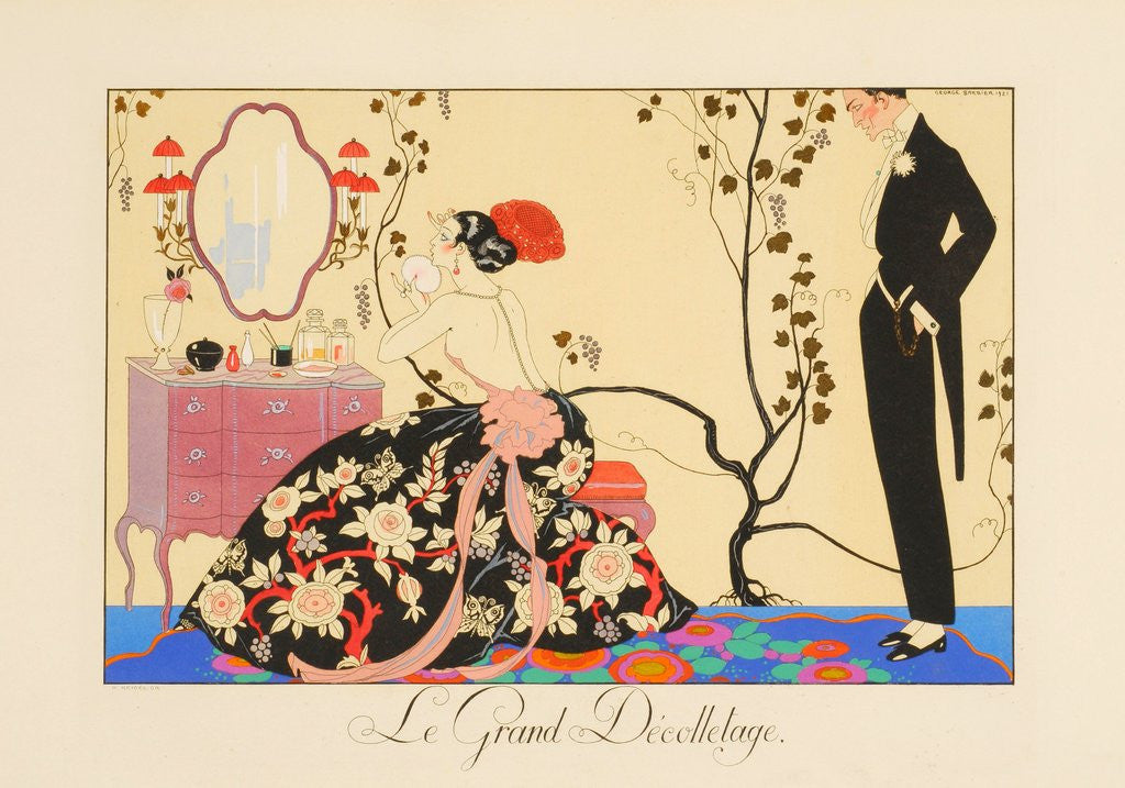 Detail of Le Grand Decolletage by Georges Barbier