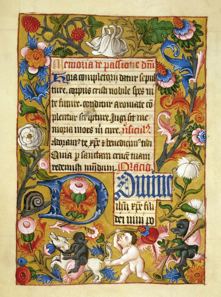 Detail of Page from the Bute Book of Hours by Corbis