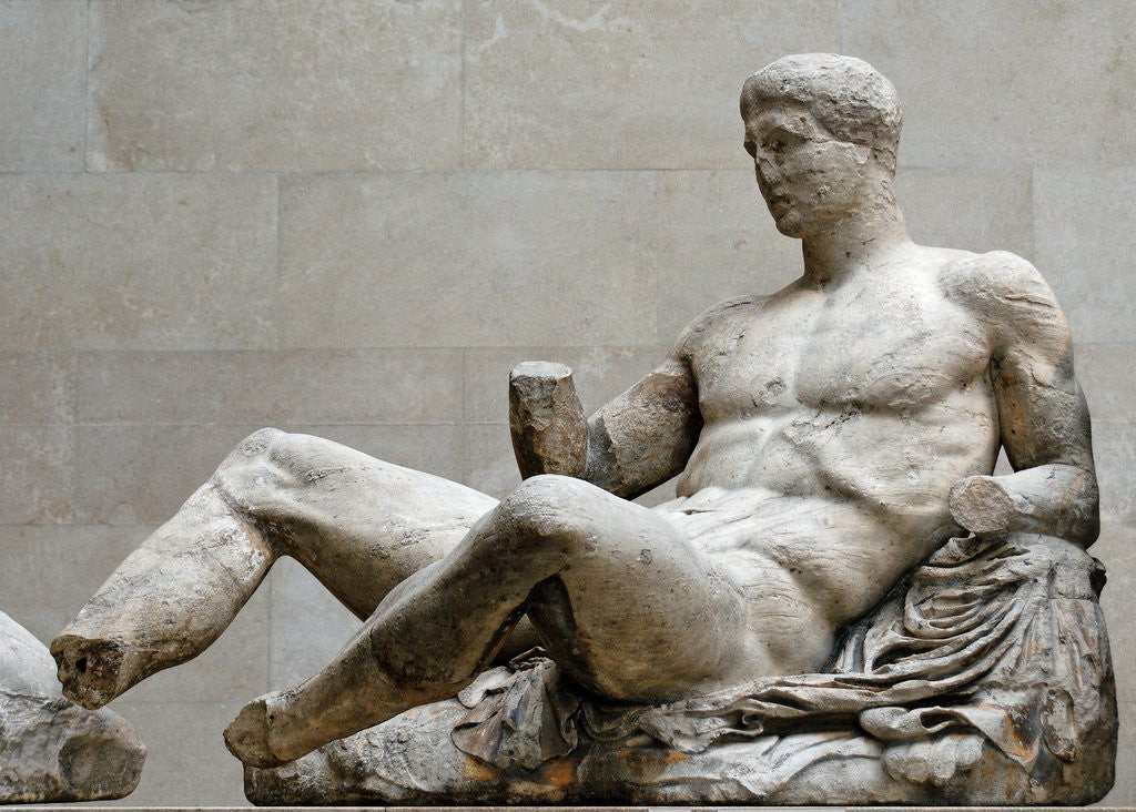 Detail of Sculpture of reclining Dionysos by Anonymous